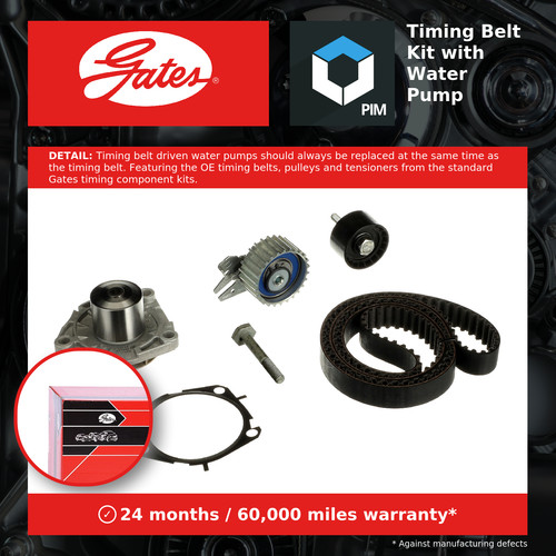 Timing belt water pump kit - timing,
